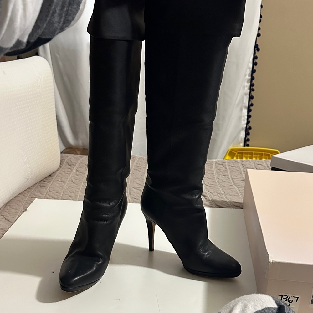 Jimmy Choo Over-the-Knee Gypsy Black Heeled Boots